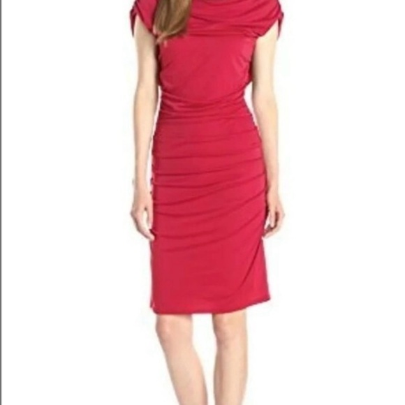 BCBGMaxAzria Fuchsia Midi Dress - Picture 1 of 8